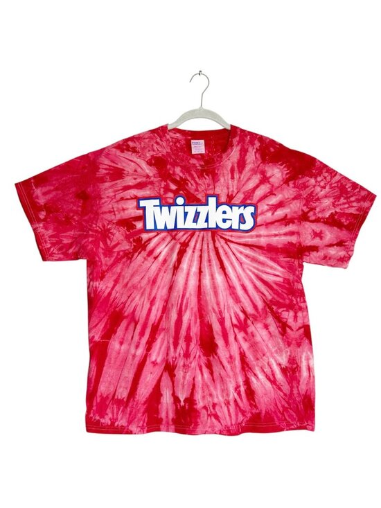 Port & Company Other - Men's Twizzlers Tie Dye Crewneck Short Sleeve Tee in Red / Pink - Sz XL
